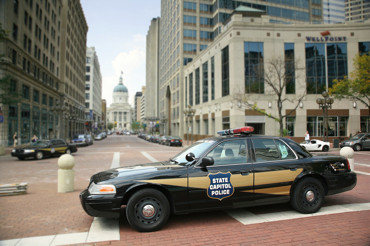 Indiana State Capitol Police, photo c. Schwen, 2008