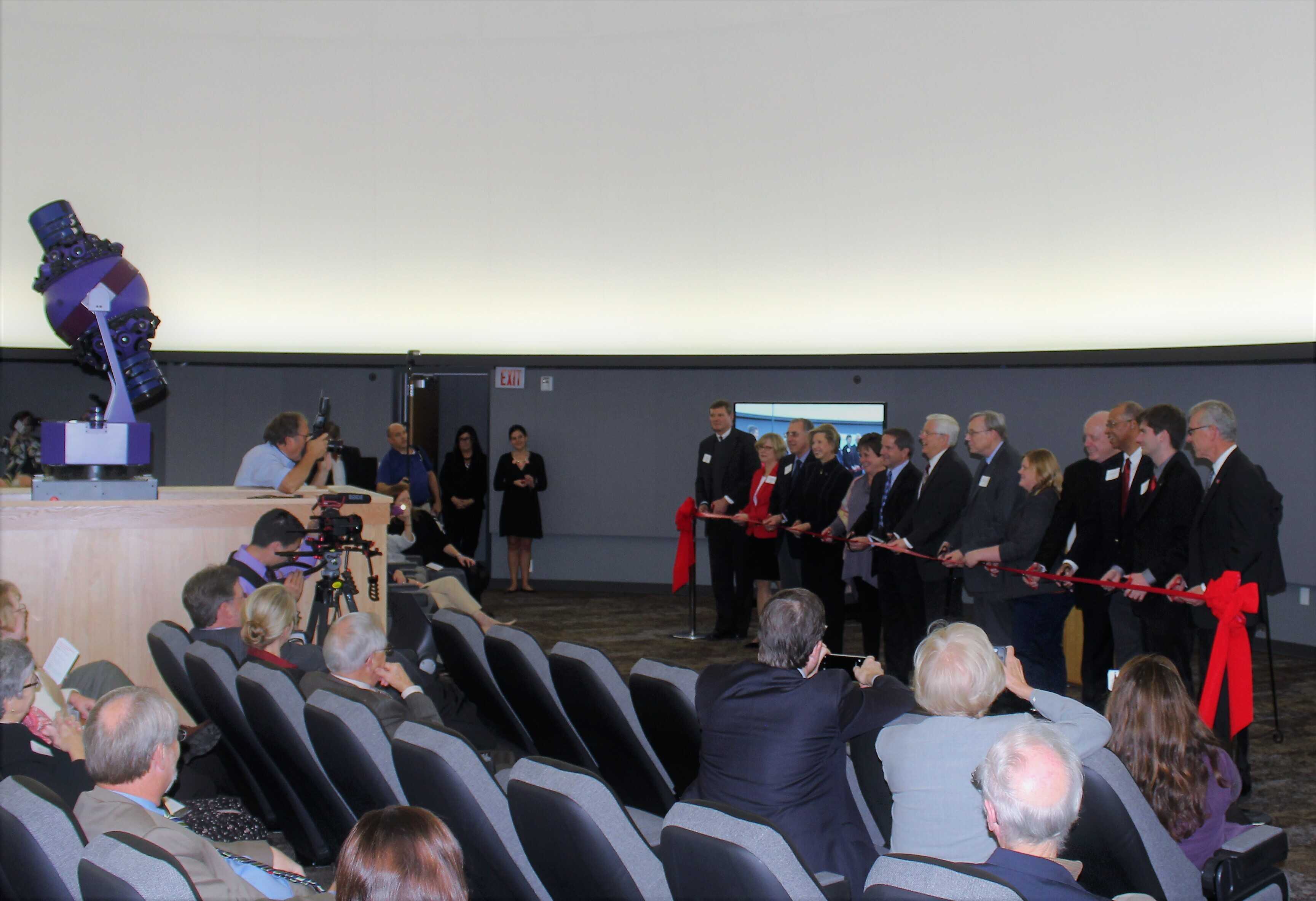 Ribbon cutting for the Brown Planetarium on October 22, 2014.