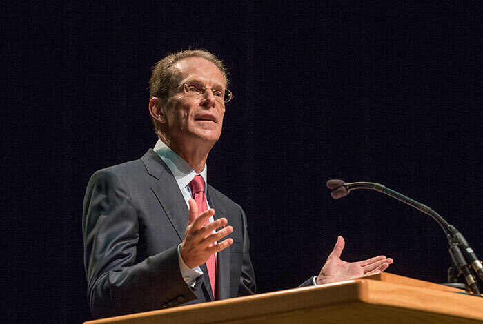 President Mearns at podium