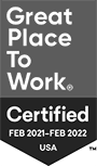 Great place to work, Certified APR 2021 - APR 2022 USA logo