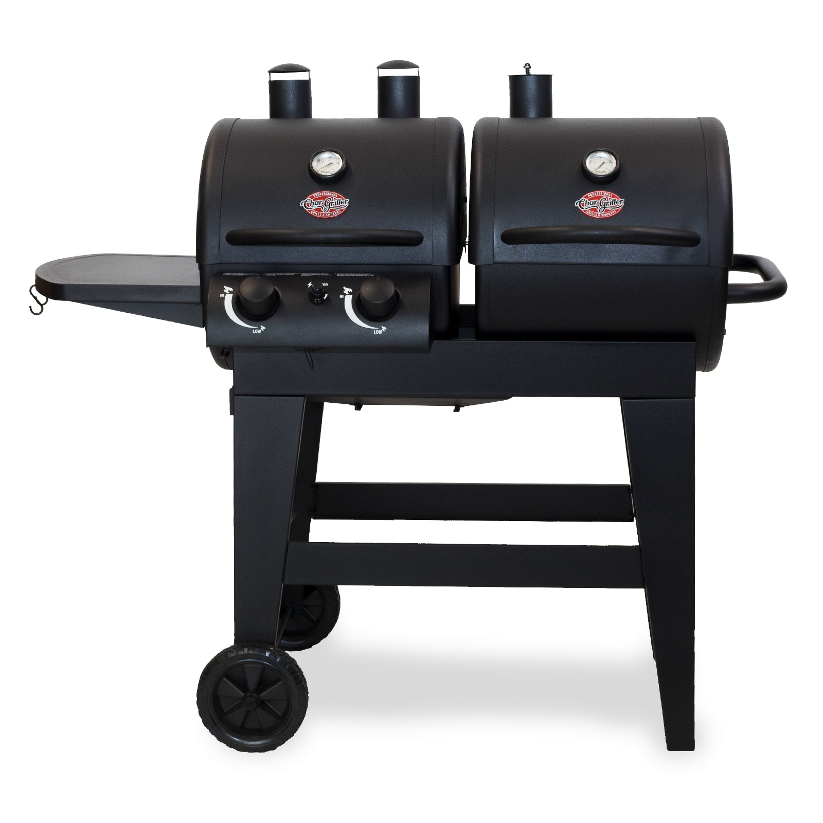 Dual Function 2-Burner Gas & Charcoal Grill Char-Griller