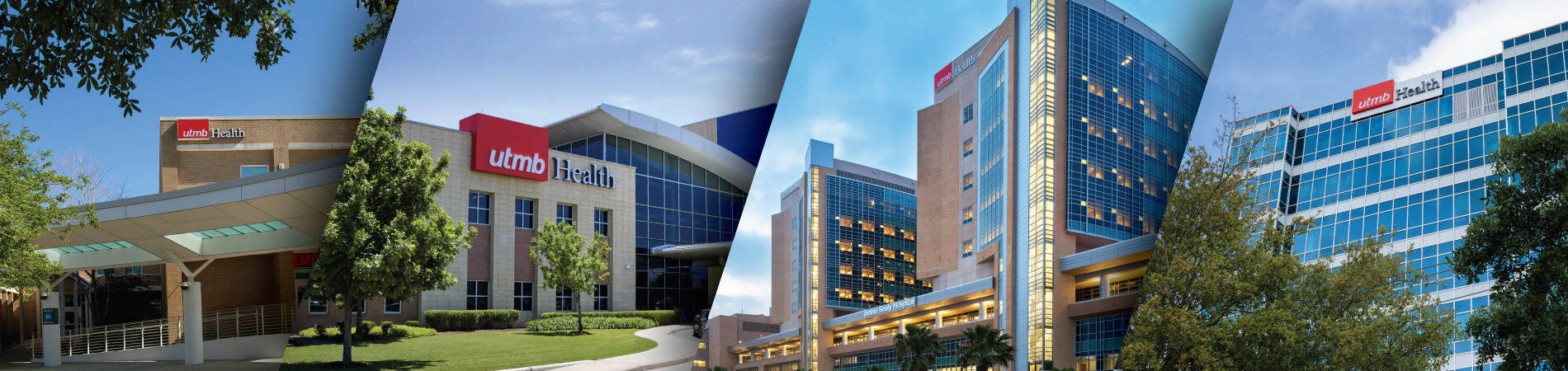 Collage of all four UTMB Health Campuses