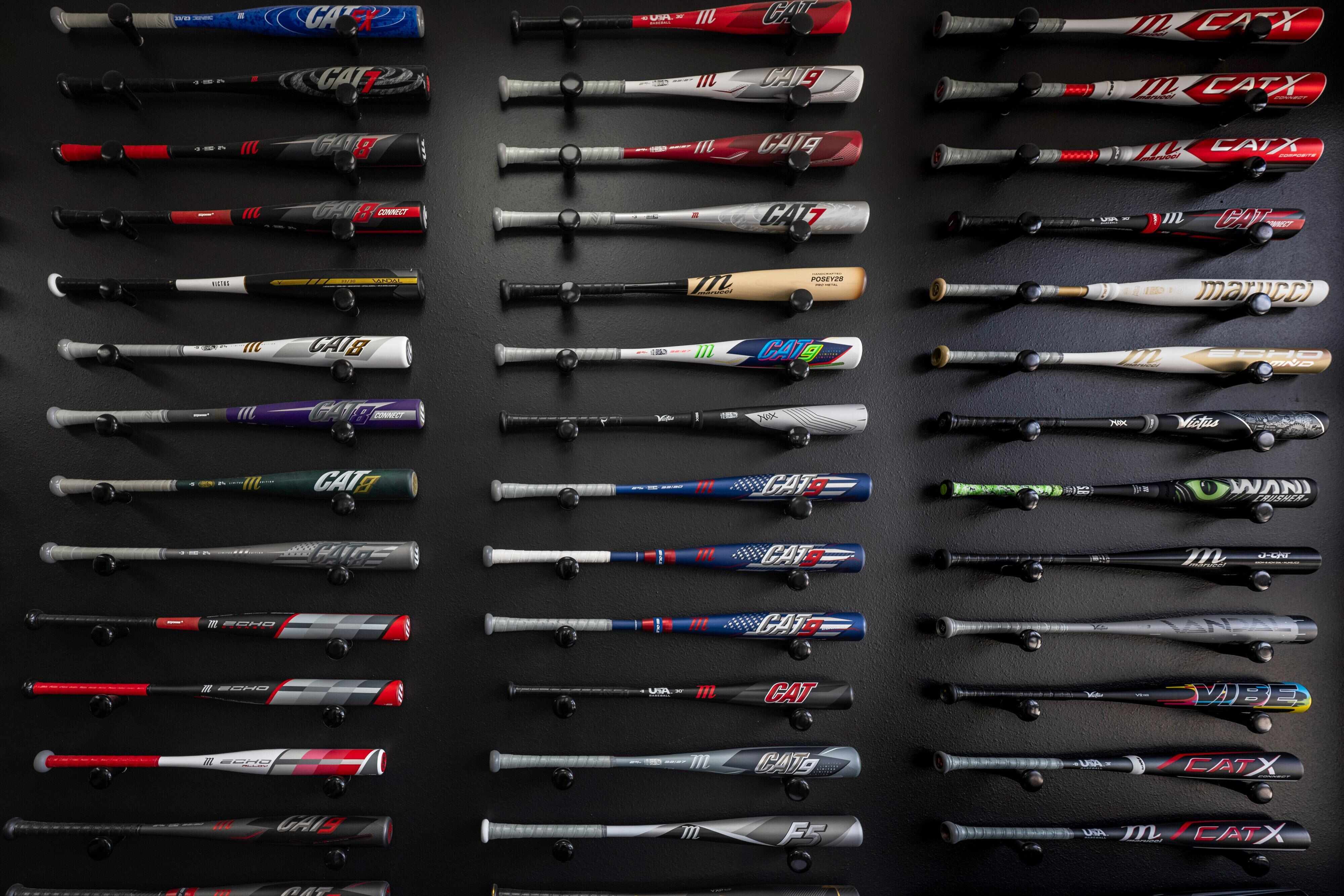 A wall of bats at Marucci