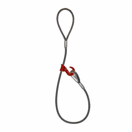 1/2 x 10 ft Single Leg Sliding Choker Wire Rope Sling - 3300 lbs WLL