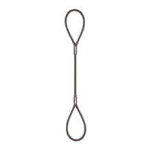 3/8 X 10' - 2 Leg Wire Rope Sling w/Thimble Eyes & No Hooks