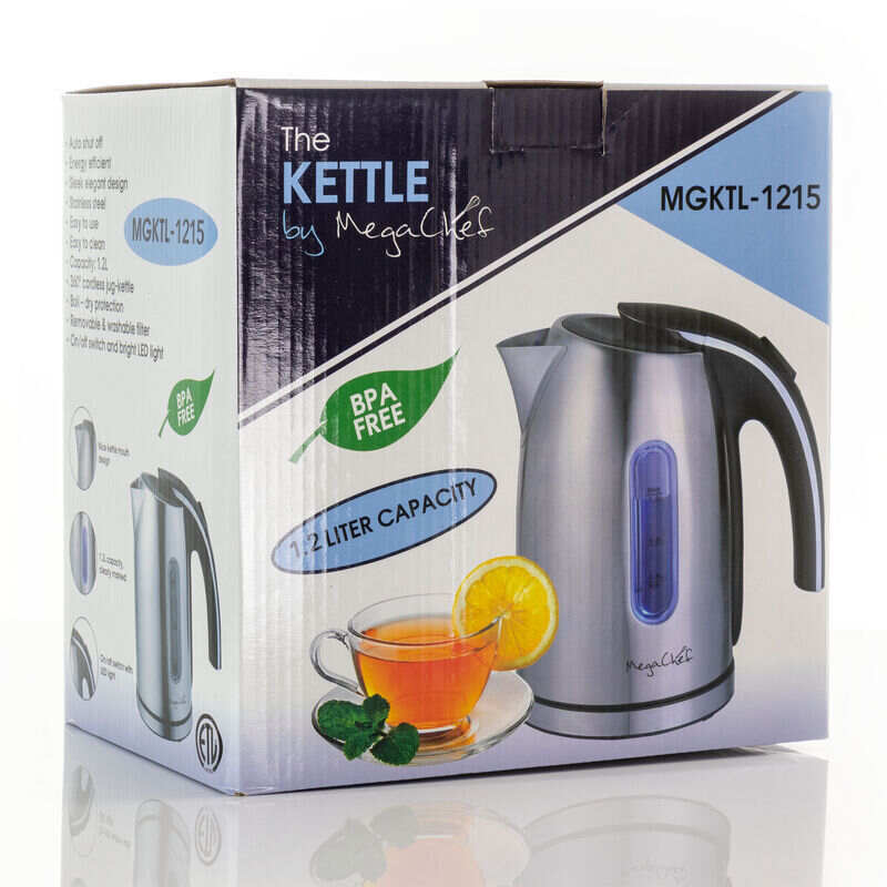 MegaChef 1.7Lt. Stainless Steel Electric Tea Kettle