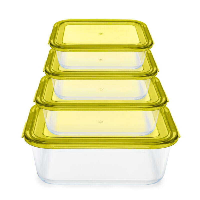 Bene Casa 10-piece glass food storage container set, air tight led  containers, oven safe, microwave safe - 10pc Glass Storage - On Sale - Bed  Bath & Beyond - 33044492