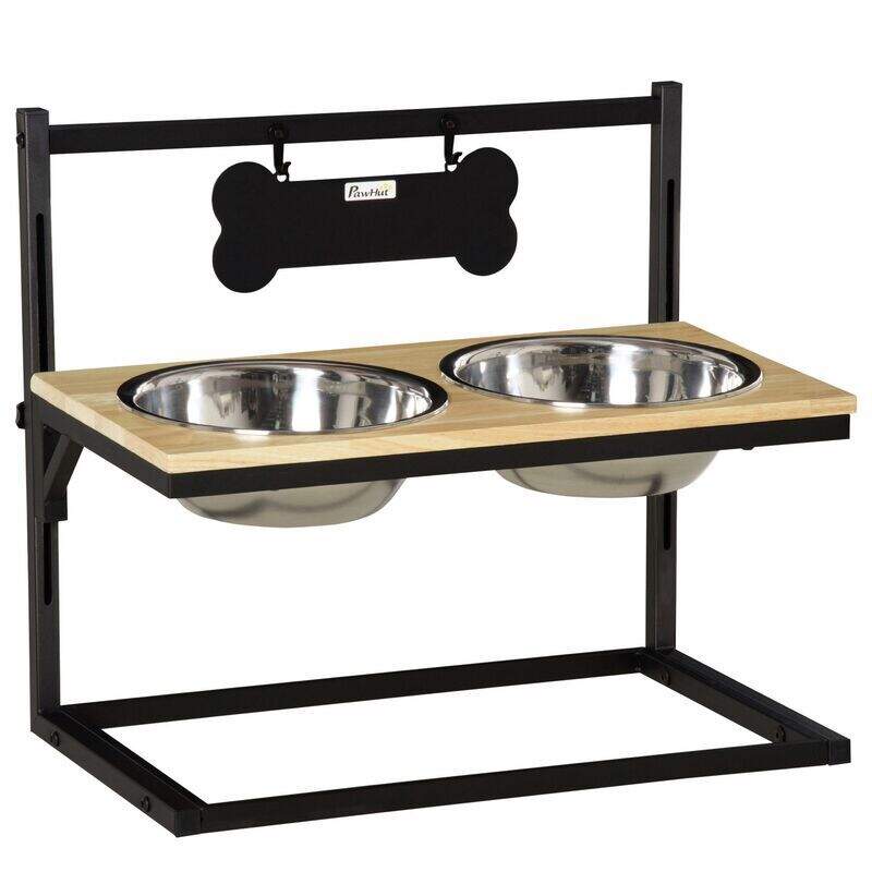 Single Elevated Dog Bowl Stand Set. S - XL Modern Raised Dog Food