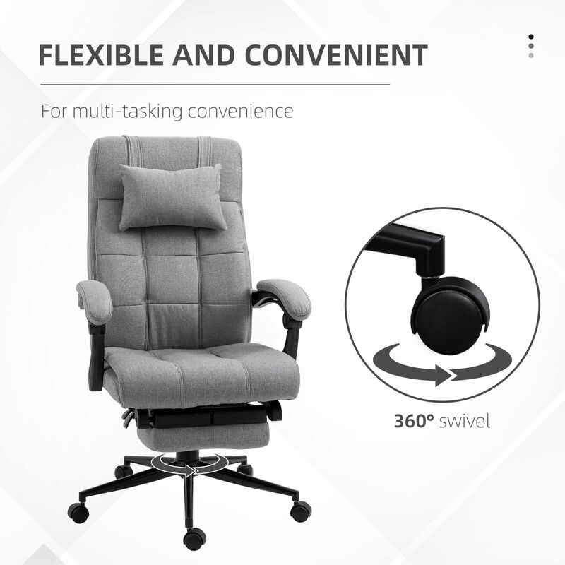 Halifax North America Ergonomic Chair Swivel Chair Executive Adjustable Recliner Desk Chair with Retractable Footrest Headrest | Mathis Home