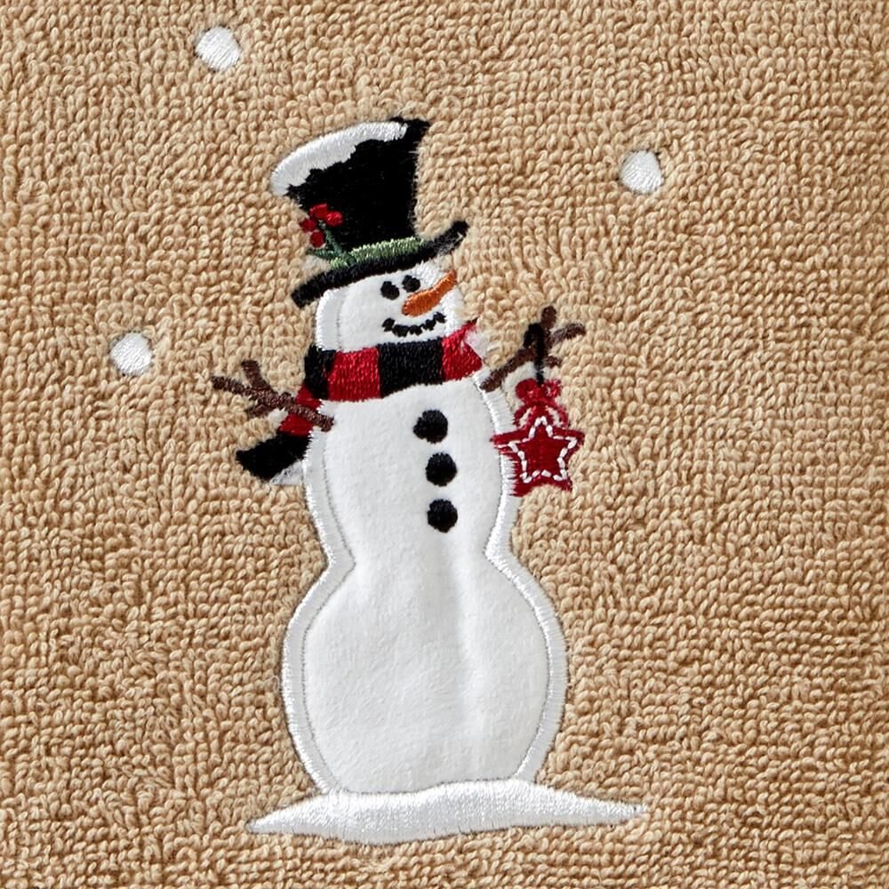 SKL Home By Saturday Knight Ltd Rustic Plaid Snowman Hand Towel 2 Pack 16X25