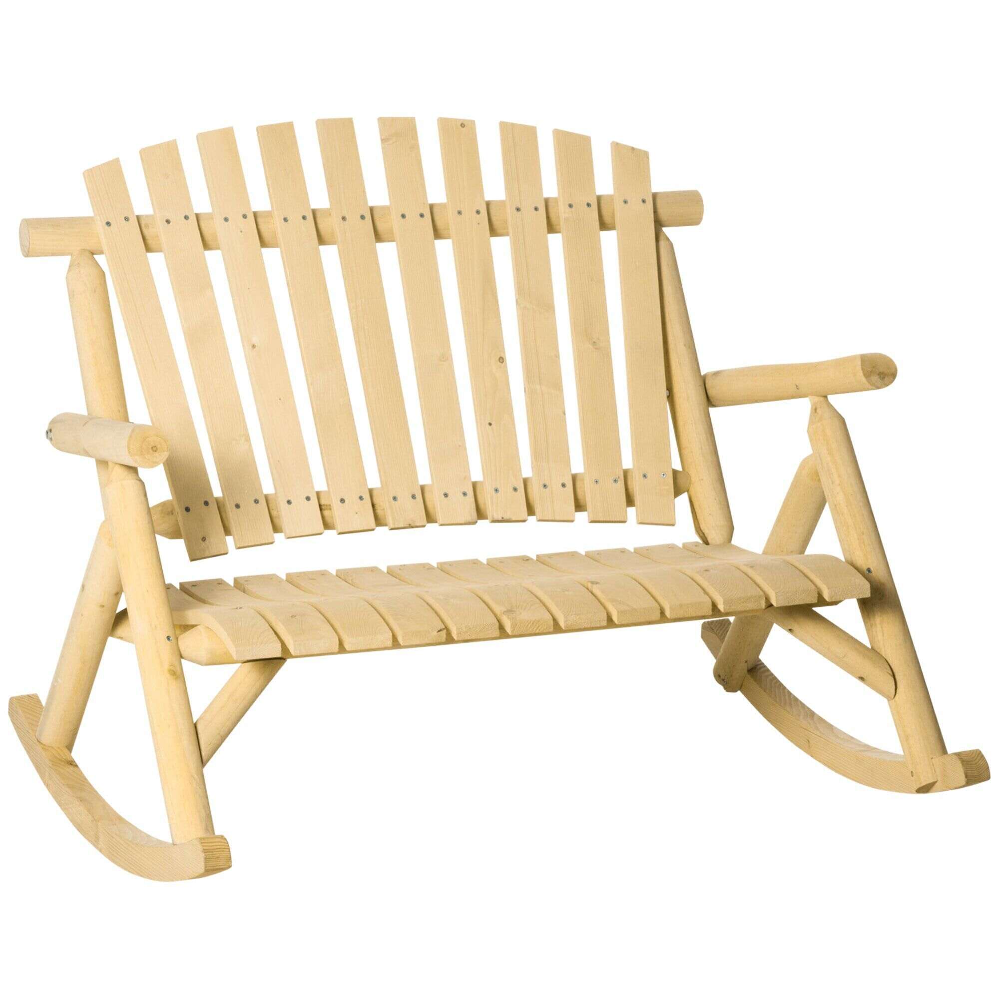 Wooden rocking garden new arrivals bench