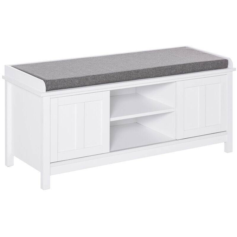 Bay Isle Home Courtemanche Shoe Storage Bench, Entryway Bench with Doors  Cabinet, Adjustable Shelve, Cushioned Seat and Handle & Reviews