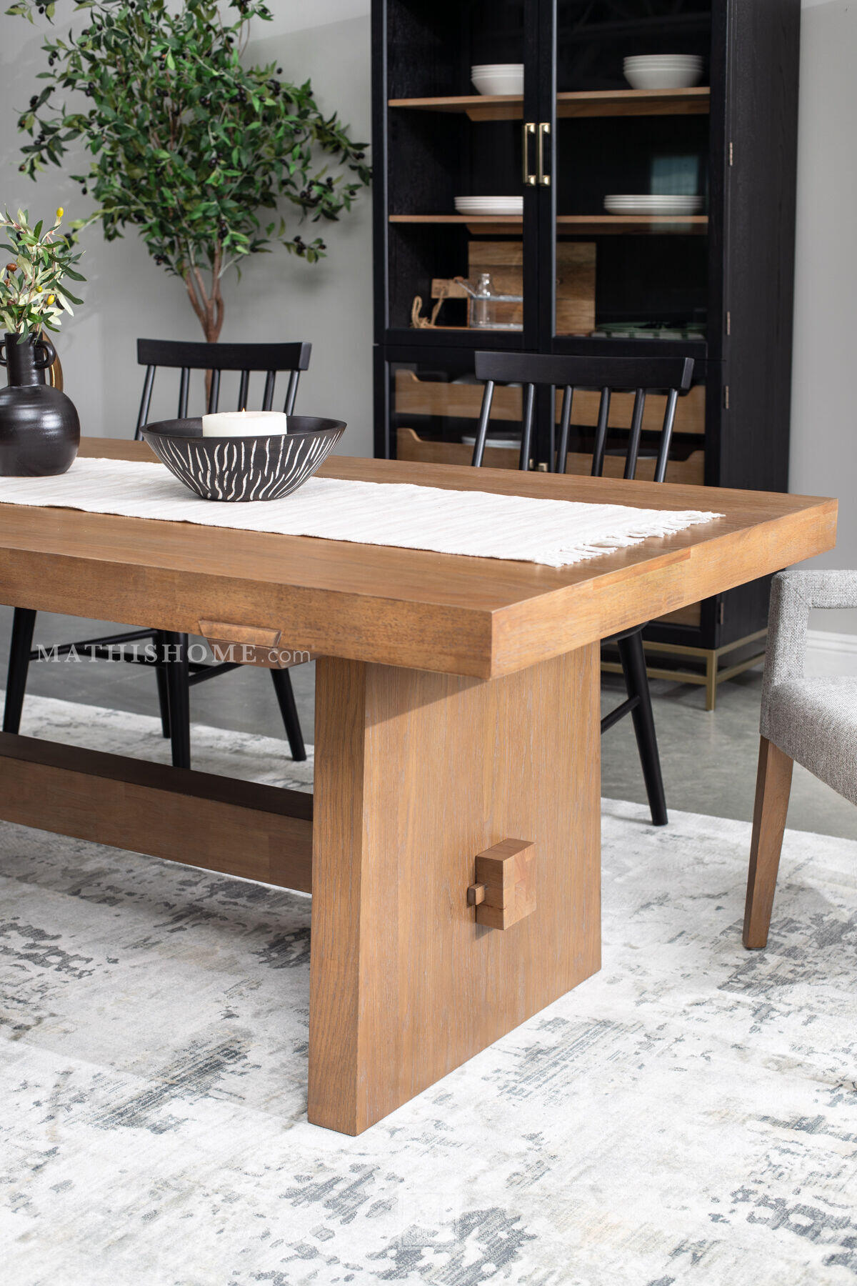 Magnolia home iron store trestle dining table