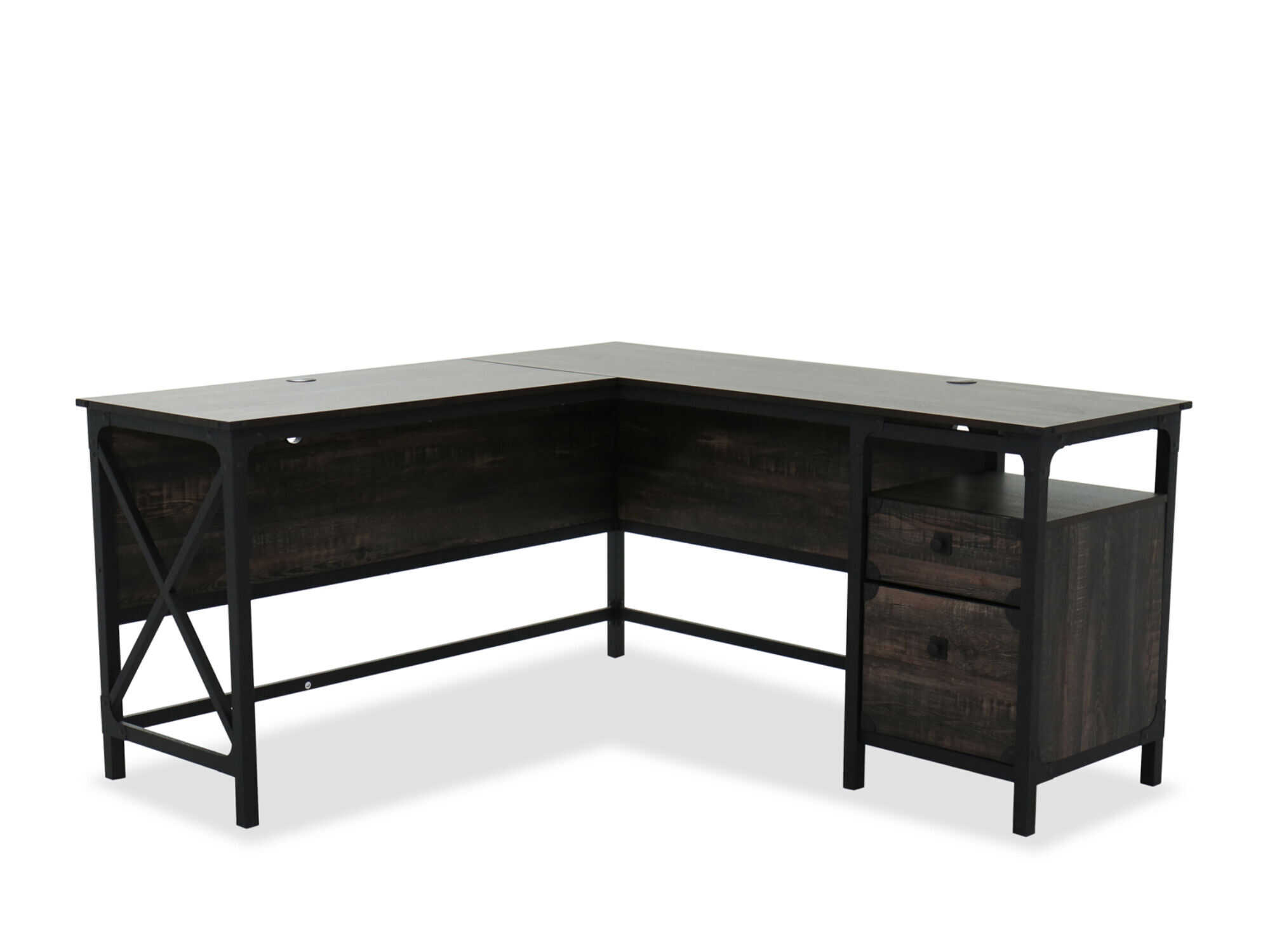 Steel top river desk