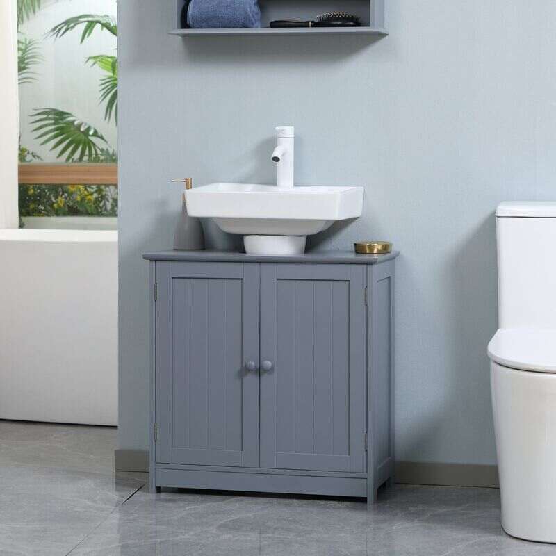 Gray Bathroom Vanity Pedestal Sink Storage Cabinet Sink Under Cabinet - Bed  Bath & Beyond - 39557341