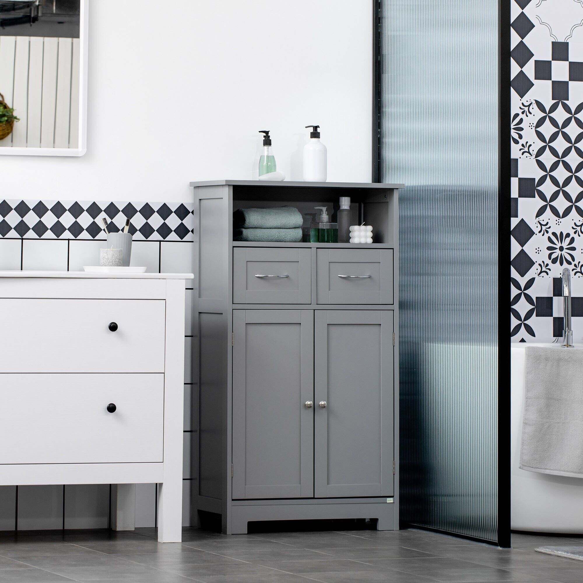 Freestanding bathroom deals cabinet