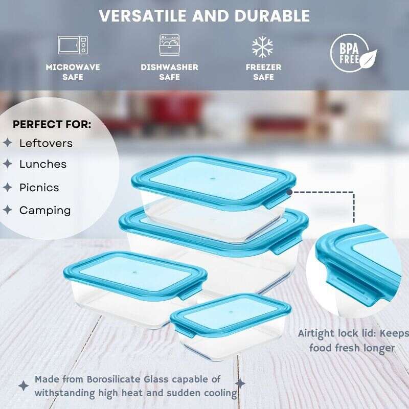 Naturals Glass Meal Prep Container with Airtight Lids Food Storage Glass  Lunch Containers BPA Free Oven
