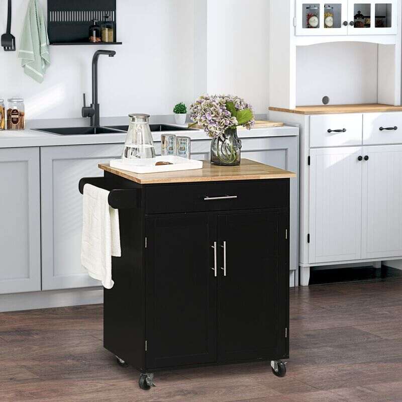 Halifax North America Rolling 36 High Kitchen Island Cart on Wheels | Mathis Home