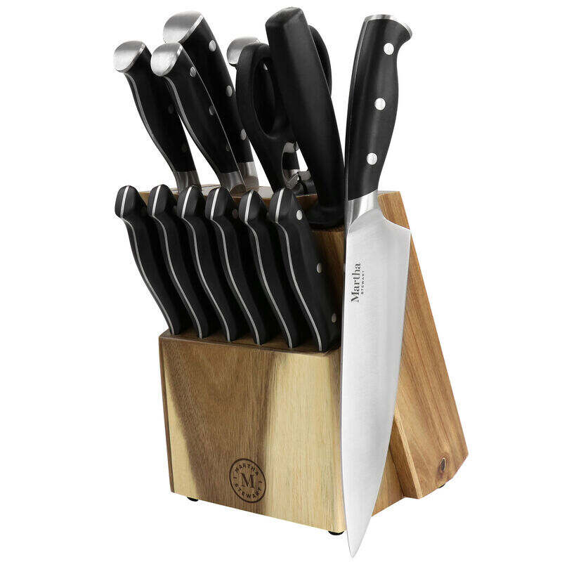 Martha Stewart Stainless Steel 14 Piece Cutlery and Knife Block