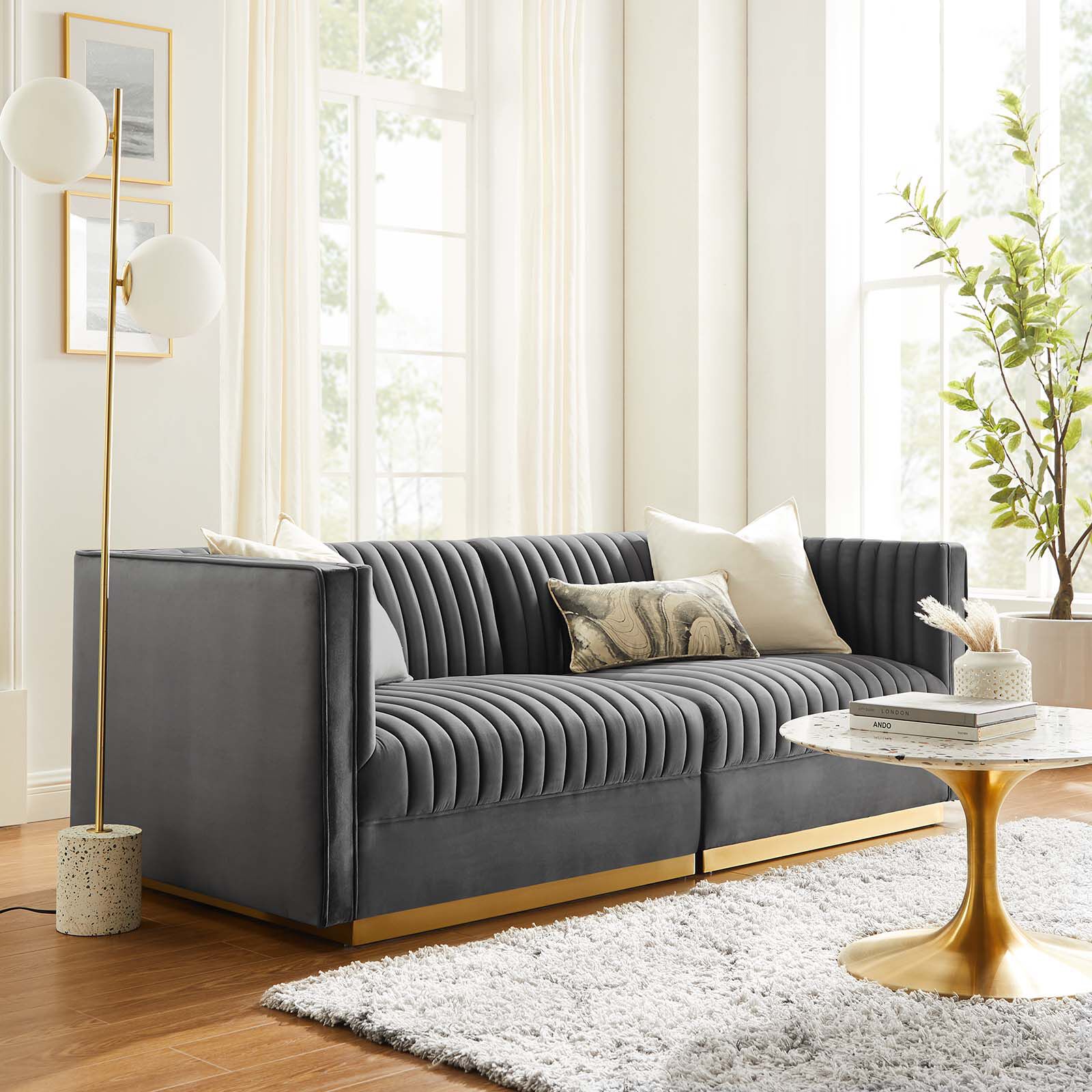 Modular shop sectional loveseat