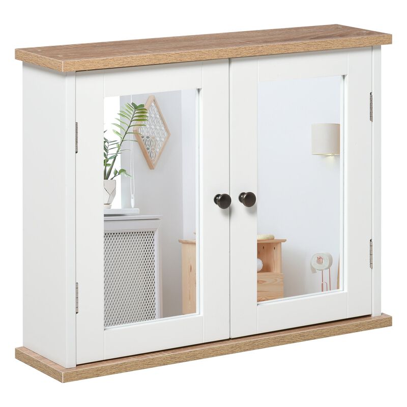 Wooden Bathroom Wall Medicine Cabinet Shelf Storage Organizer with