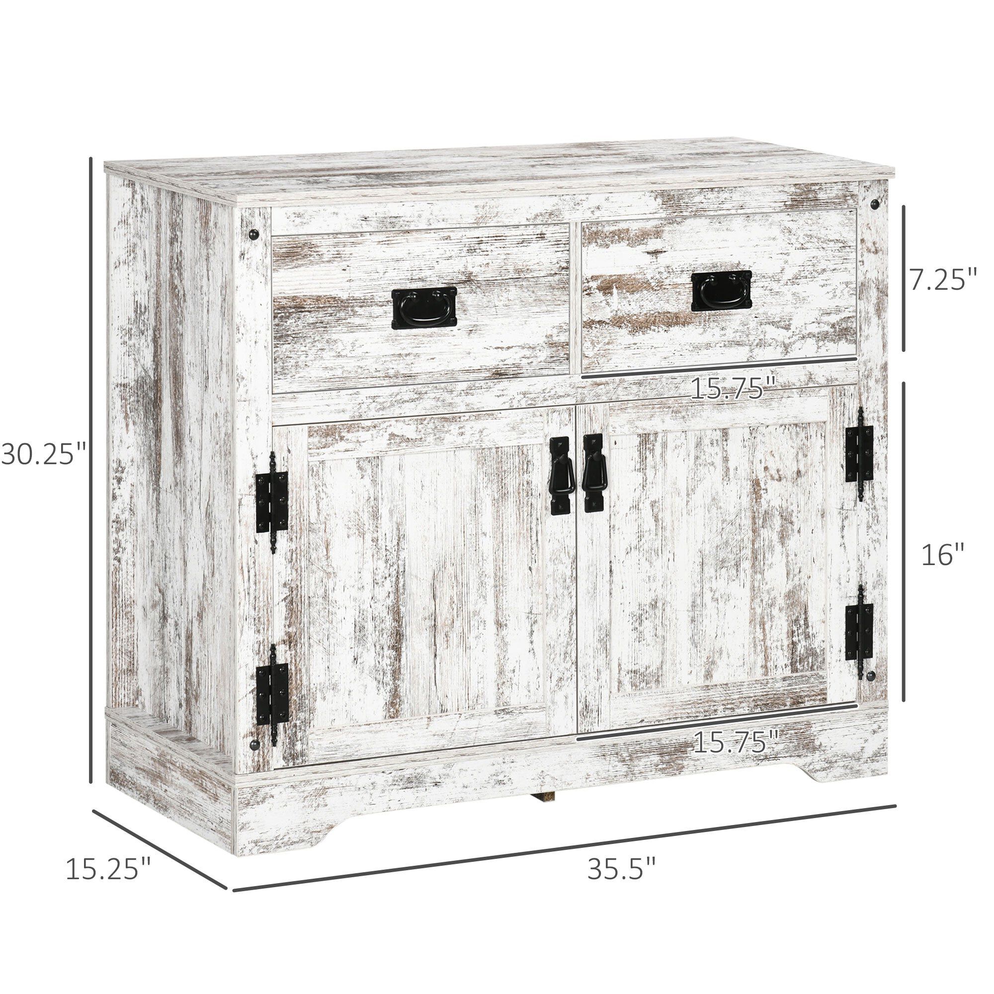 White rustic hot sale storage cabinet