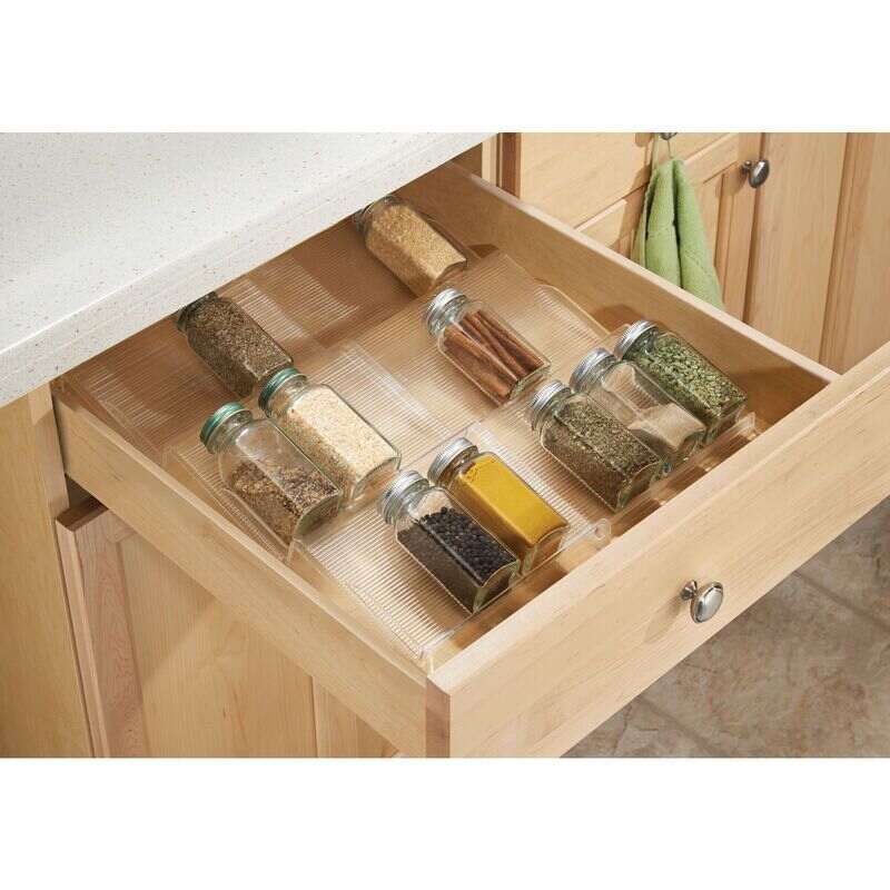 mDesign Plastic Expandable 3-Tier Shelf Rack Organizer - Storage for  Bathroom Vanity, Cabinet, Cupboard, Drawer - Holds Medicine, Vitamins