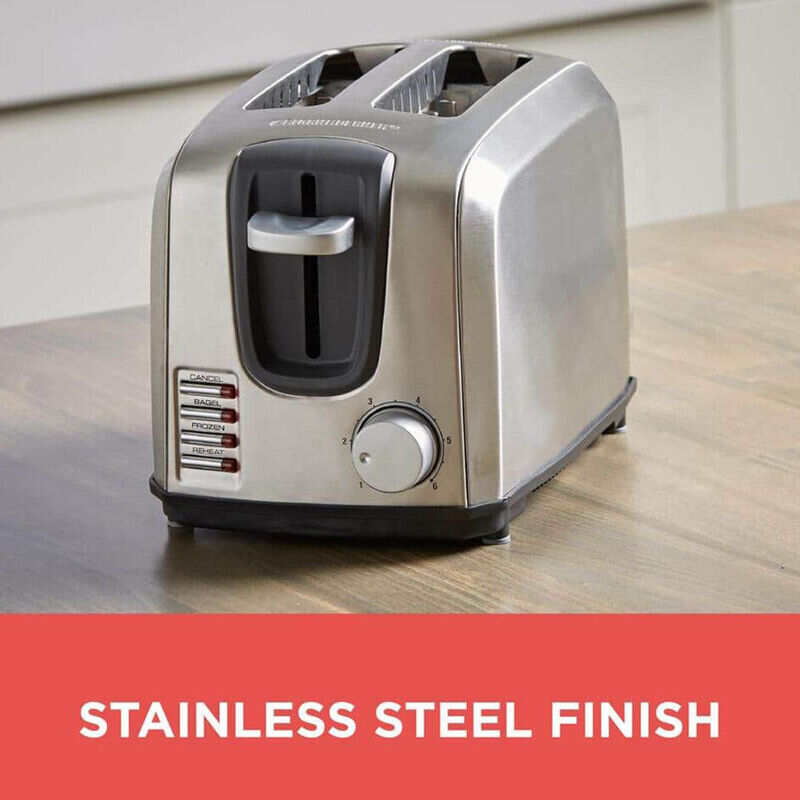 Black & Decker T2707S 2-Slice Stainless-Steel Toaster Silver