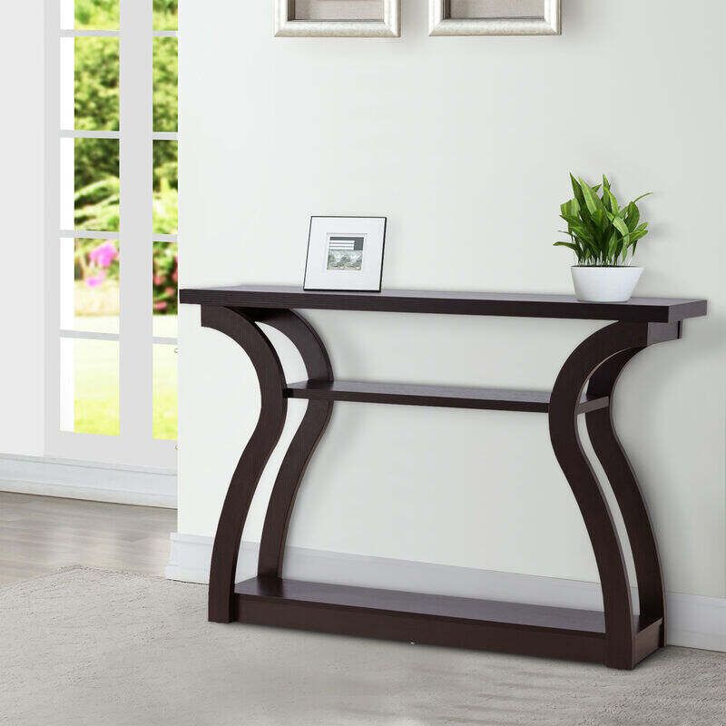 Modern Curved Console Sofa Table