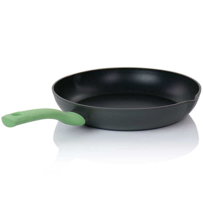 Oster Rigby 12 in. Aluminum Nonstick Frying Pan in Green with Pouring Spouts