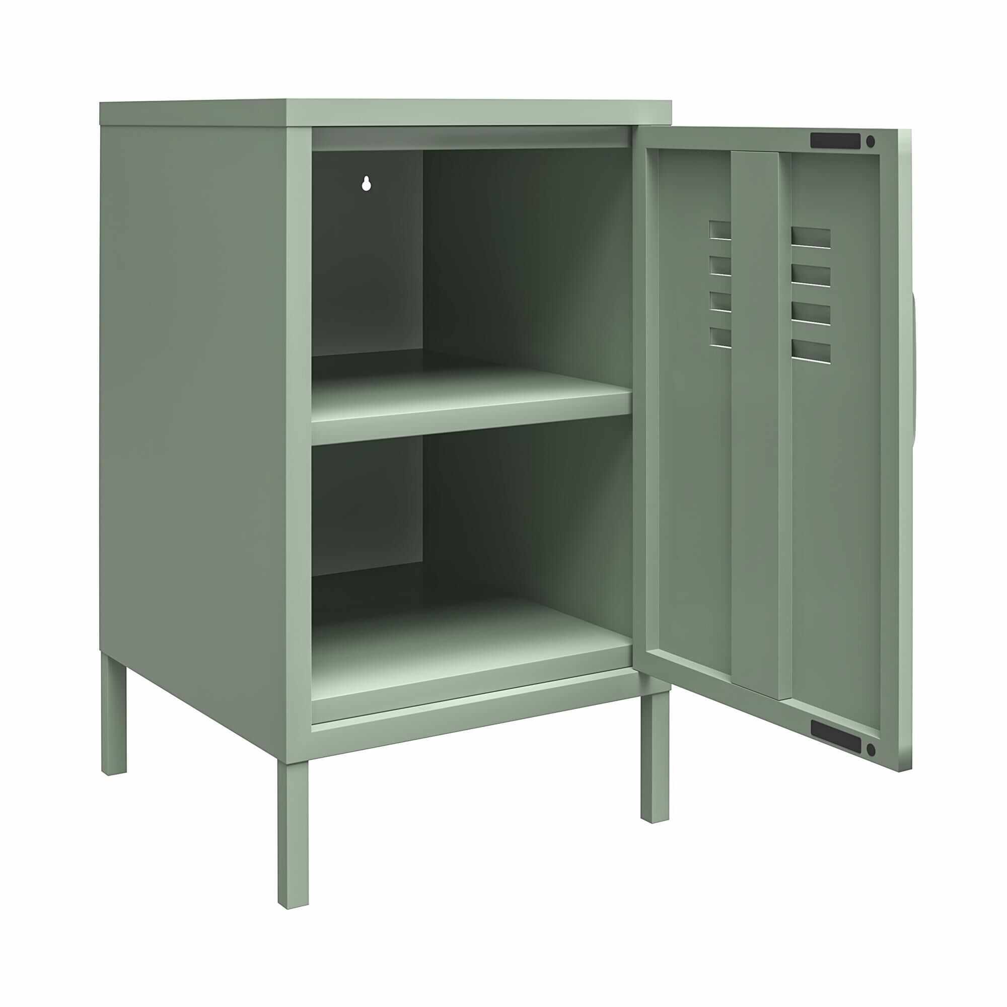 Shadwick metal locker shop end table