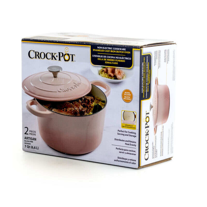 Crock-Pot Crock Pot Artisan 7 Quart Enameled Cast Iron Oval Dutch