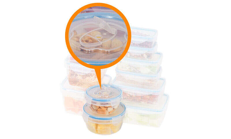 LEXI HOME Jumbo 5-Piece Lock and Seal Rectangle Food Storage
