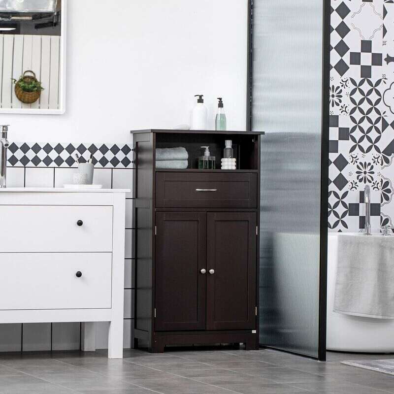 Halifax North America Bathroom Storage Cabinet Freestanding Bathroom Storage Organizer with Two Drawers | Mathis Home