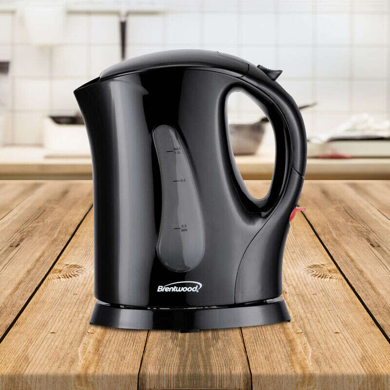 Brentwood 4 Cup 900 Watt Cordless Electric Tea Kettle in Black With  Removable Mesh Filter