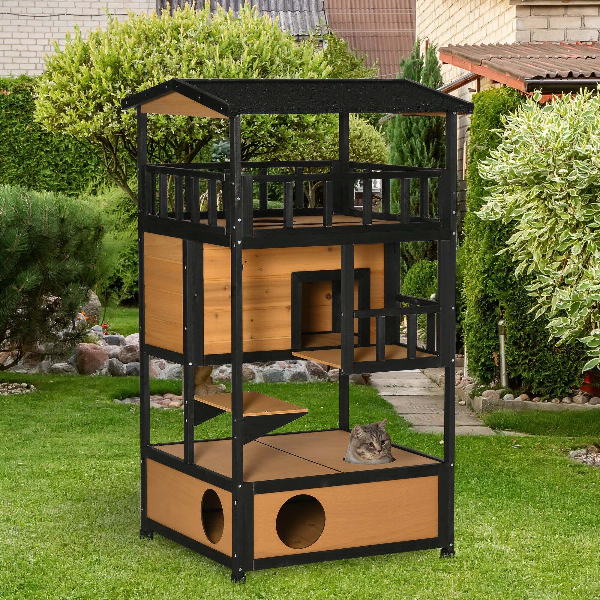 Cat outdoor condo online