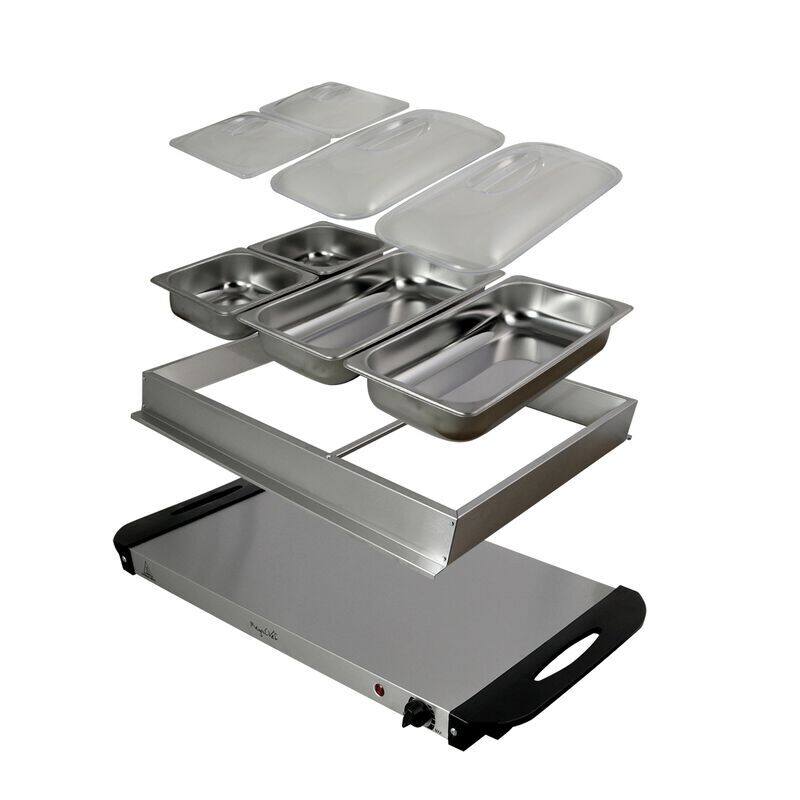 Stainless Steel Legs electric Buffet Warming Trays - China Food
