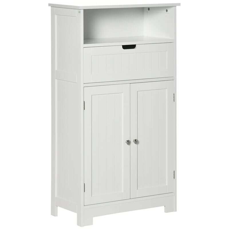 Bathroom Storage Cabinet Freestanding Bathroom Storage Organizer with Drawer  and Adjustable Shelf for Living Room, Bedroom