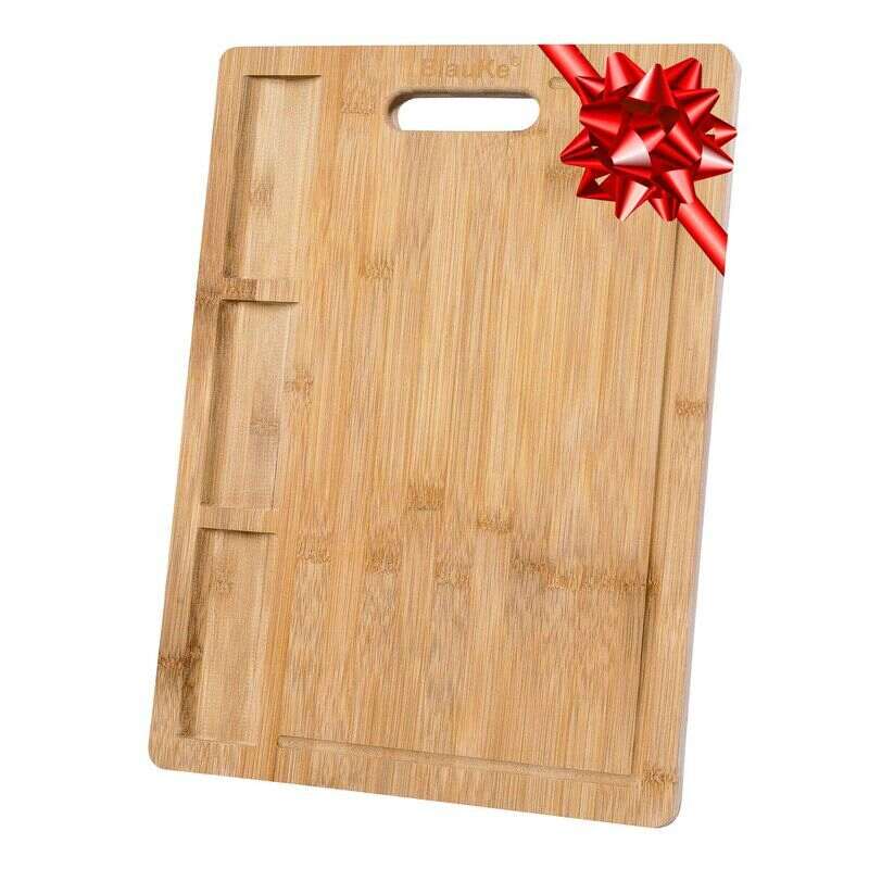 Bamboo Cutting Chopping Board with Containers 4 Storage Drawer w/ 4 Grater  Tool