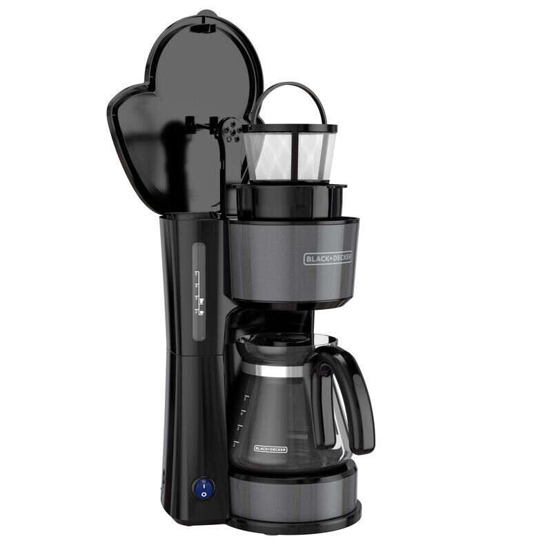 Black and Decker 4-in-1 Coffee Station 5-Cup Coffee Maker in Stainless  Steel Black in 2023