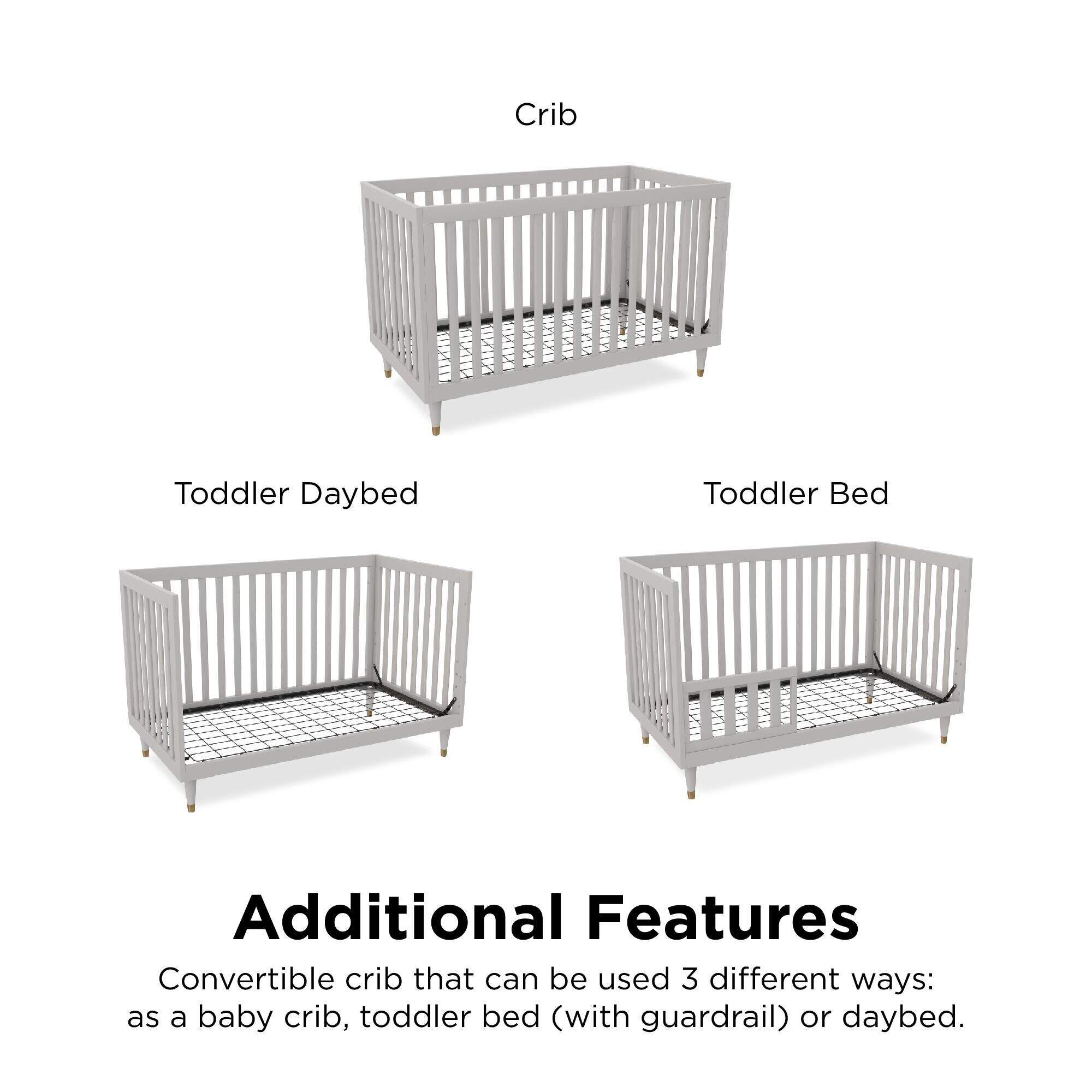 White crib store with wood legs