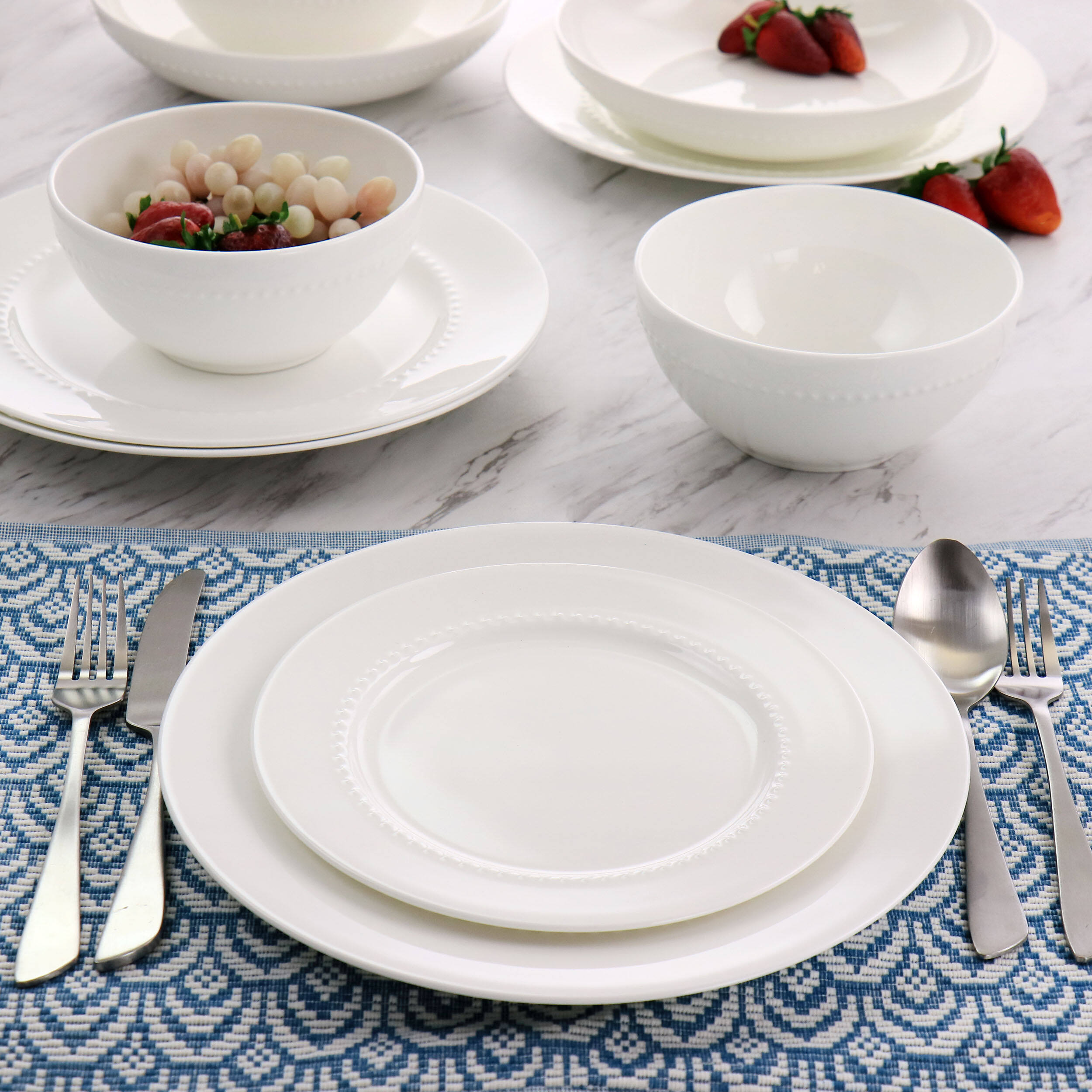Gibson elite dinnerware white deals