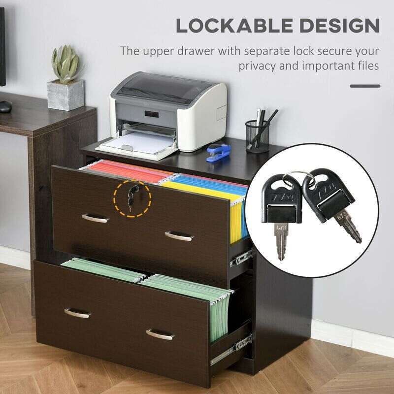 2 Drawer File Cabinet With Lock And