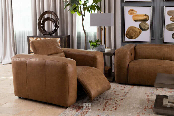 Cosmo Brown Power Motion Chair Design Studio