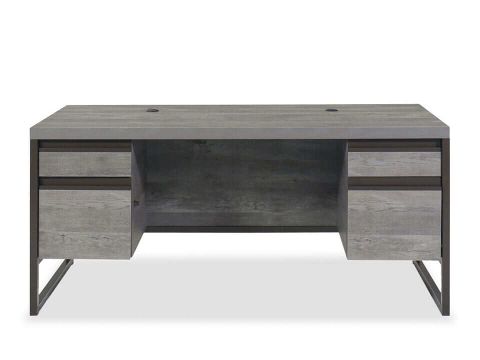 50 Inch Desk 50 Inch Computer Desk With 3 Drawers & 2 Shelves - Modern ...