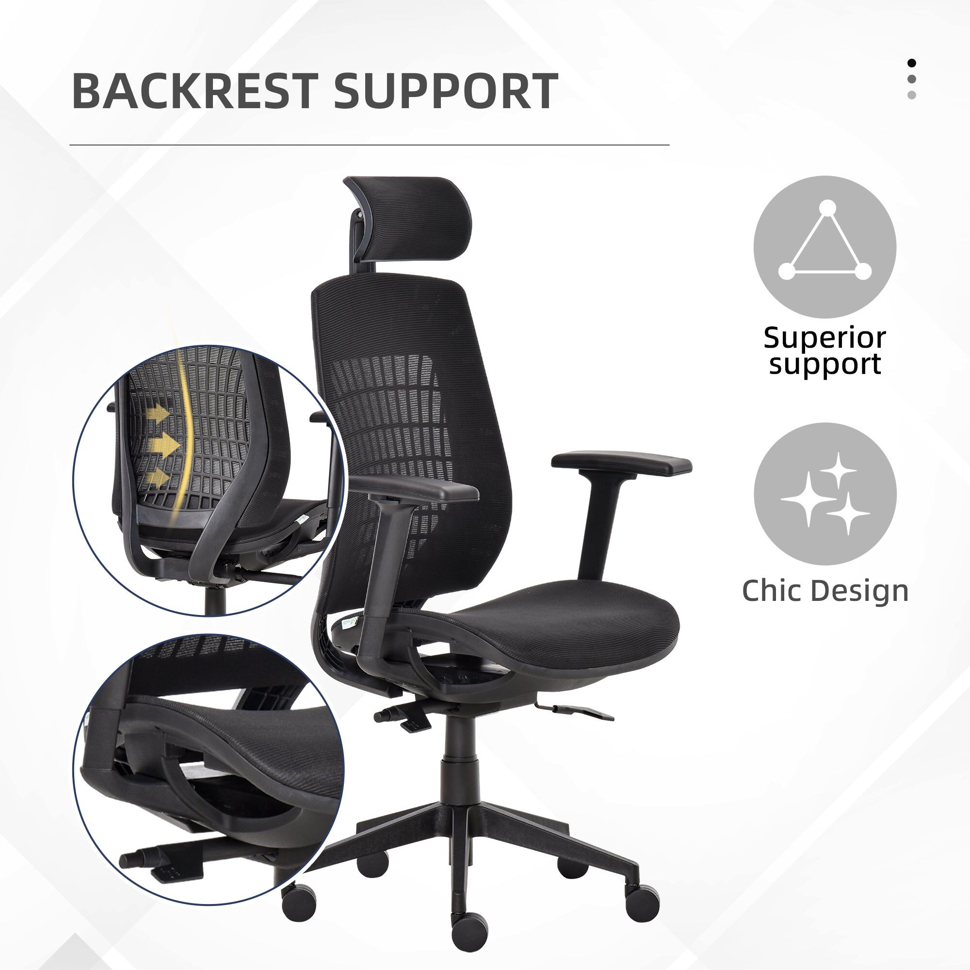 Office chair on sale 3d armrest