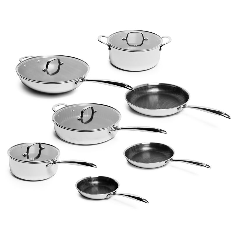 Tri-ply Stainless Steel Diamond Nonstick 9 Piece Cookware Set
