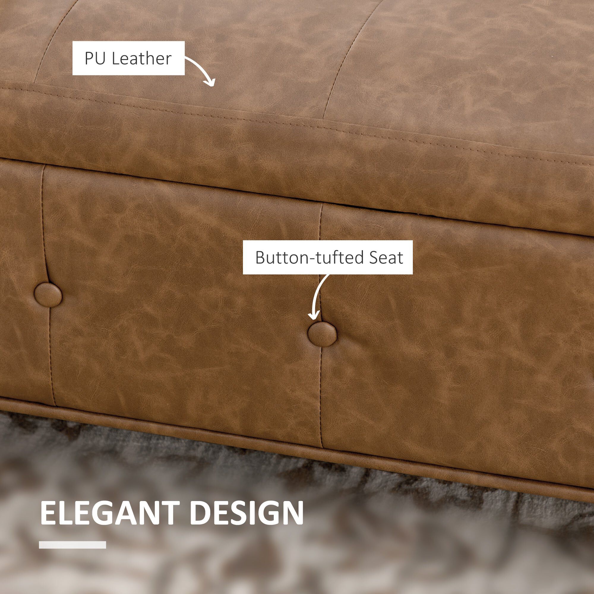 Soft leather ottoman new arrivals