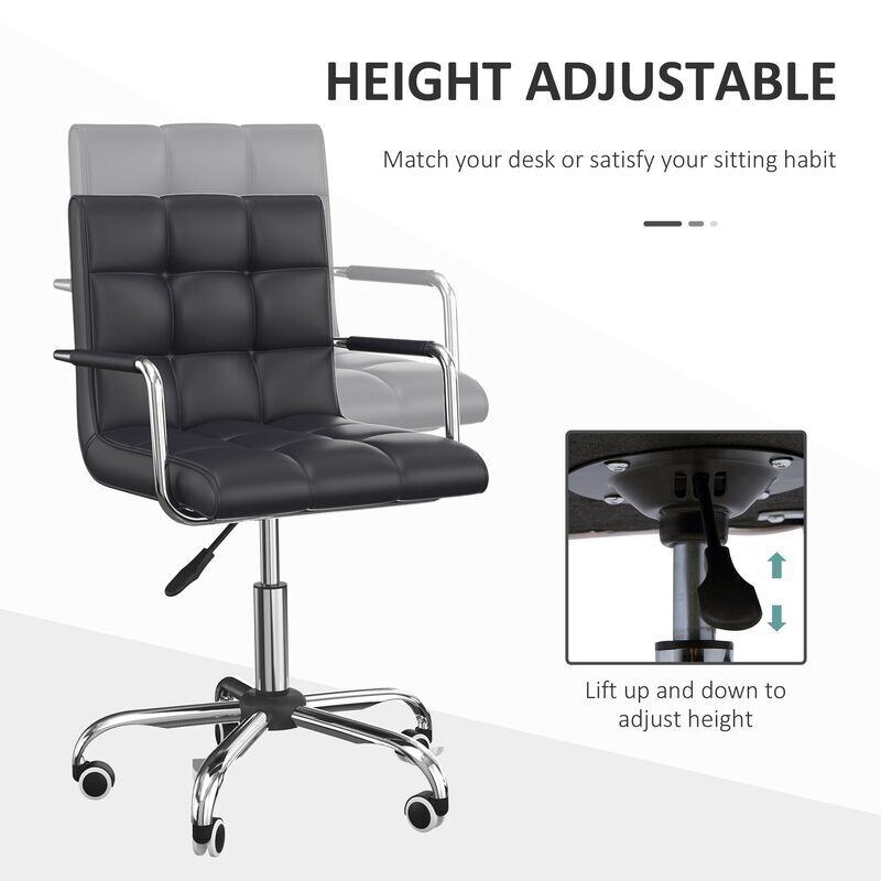Contemporary High Office Stool With Height Adjustable Gas Lift