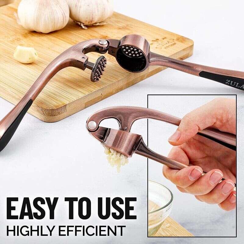 Kitchen Garlic Press with Soft, Easy to Squeeze Ergonomic Handle